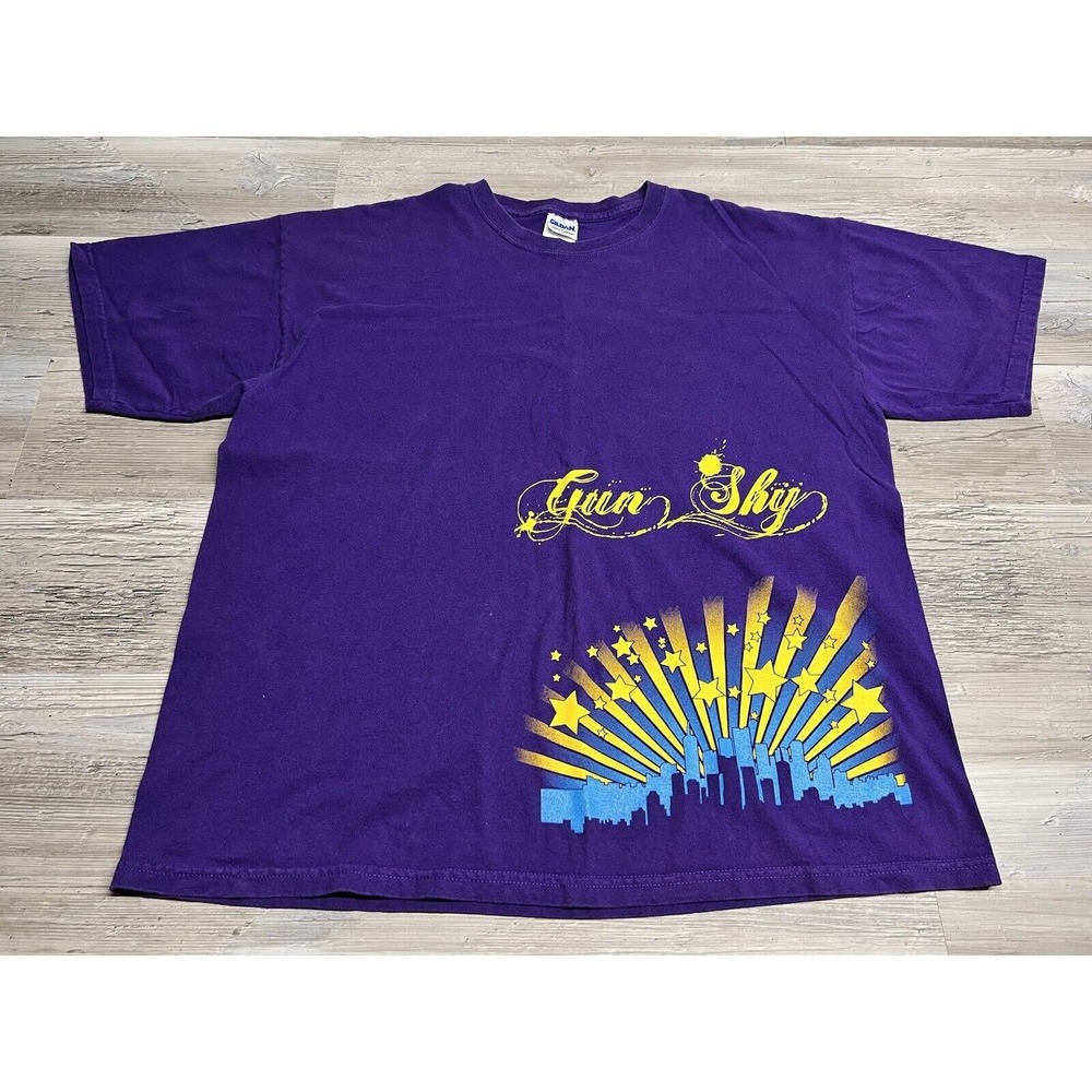 Gun Shy Band T-Shirt Emo XL Purple Short Sleeve Graphic Tee